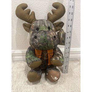 Mossy Oak Camo Moose Plush 14" Orange Hunting Vest Stuffed Animal Camouflage